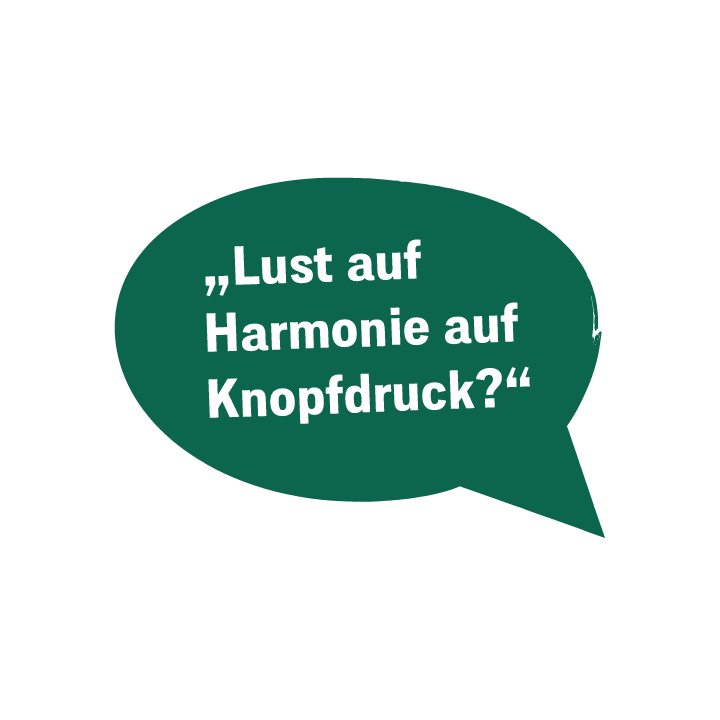 Sprechblase Lust auf Harmonie auf Knopfdruck? Aromatico 16er Kaffeepads