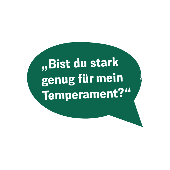 Sprechblase Bist du stark genug für mein Temperament? Fuerte gemahlen 500g