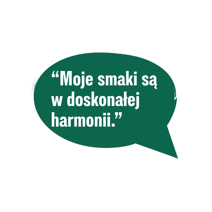 Sprechblase Meine Aromen sind in perfektem Einklang Crema Aromatico ganze Bohne 1000g