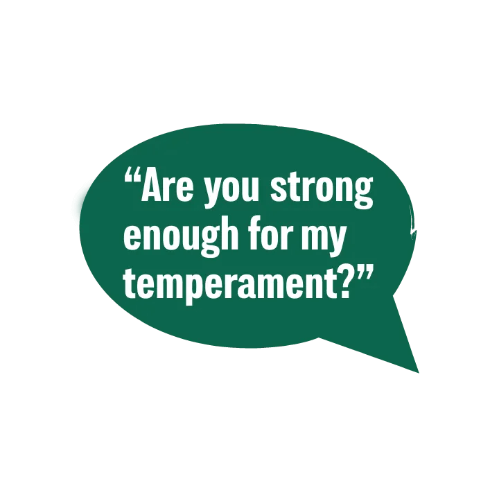 Sprechblase Bist du stark genug für mein Temperament? Fuerte gemahlen 500g